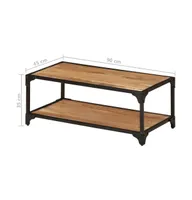 Coffee Table 35.4"x17.7"x13.8" Solid Acacia Wood