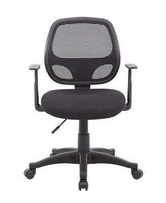 Boss Office Products 35-40" Polyester Commercial Grade Mesh Task Chair with T-Arms