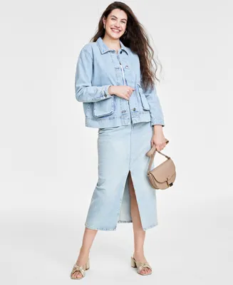 On 34th Women's Denim Chore Jacket, Created for Macy's