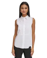 Karl Lagerfeld Paris Women's Embellished Bib Shirt