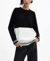 Mango Women's Bicolor Knit Sweater