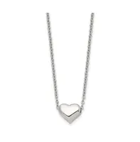 Chisel Heart 16.5 inch Cable Chain Necklace