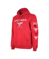 Men's New Era Red Chicago Bulls Big and Tall 2023/24 City Edition Jersey Pullover Hoodie