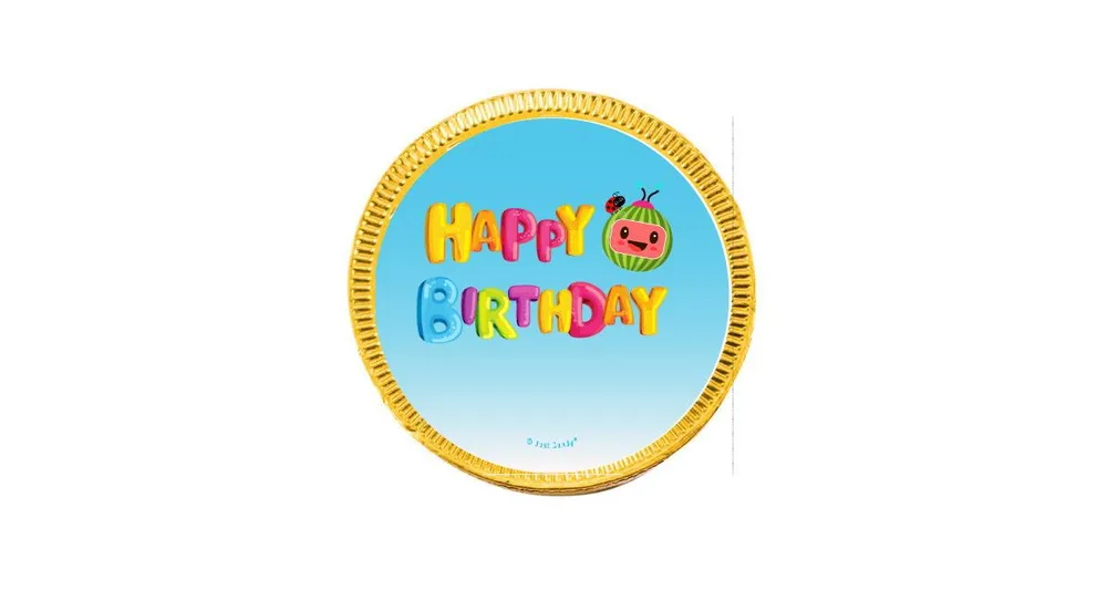 84 Pcs Cooky Melon Kid's Birthday Candy Party Favors Chocolate Coins with Gold Foil