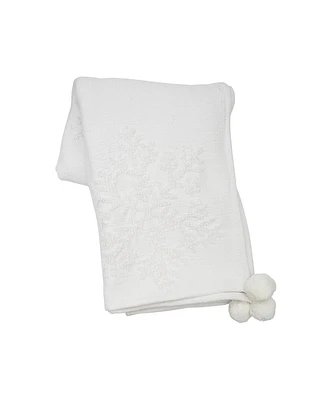 White Snowflake Throw