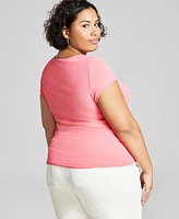 And Now This Trendy Plus Size Square-Neck Top