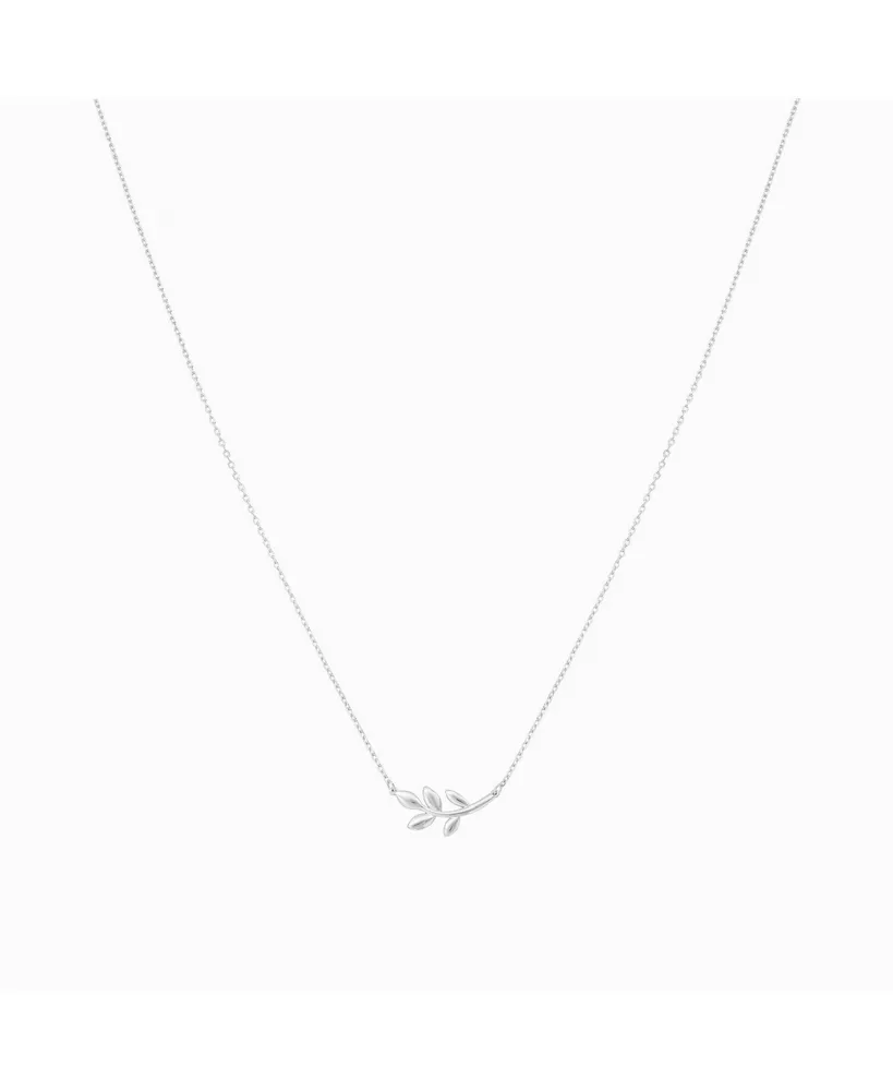 Bearfruit Jewelry Sterling Silver Olivia Leaf Necklace, 14"-16"