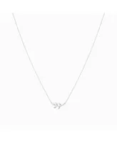 Bearfruit Jewelry Sterling Silver Olivia Leaf Necklace, 14"-16"