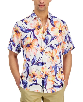 Tommy Bahama Men's St. Barts Blossom Floral-Print Button-Down Silk Camp Shirt