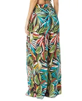 Vince Camuto Women's Printed Wide-Leg Cover-Up Pants