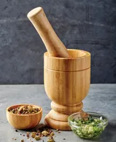 Imusa 5.60" Bamboo Mortar and Pestle