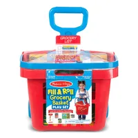 Melissa & Doug Fill & Roll Grocery Basket Play Set