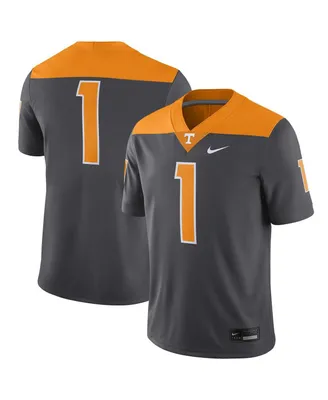 Men's Nike #1 Anthracite Tennessee Volunteers Alternate Game Jersey