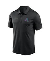 Men's Nike Black Arizona Diamondbacks Cooperstown Collection Logo Franchise Performance Polo Shirt