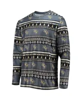 Men's Concepts Sport Charcoal Ucf Knights Ugly Sweater Long Sleeve T-shirt and Pants Sleep Set