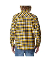 Men's Columbia Gold West Virginia Mountaineers Flare Gun Flannel Long Sleeve Shirt