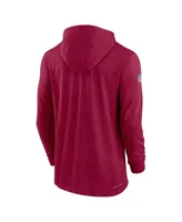 Men's Nike Burgundy Washington Commanders Sideline Pop Performance Pullover Long Sleeve Hoodie T-shirt