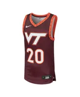 Big Boys Nike #20 Maroon Virginia Tech Hokies Team Replica Basketball Jersey