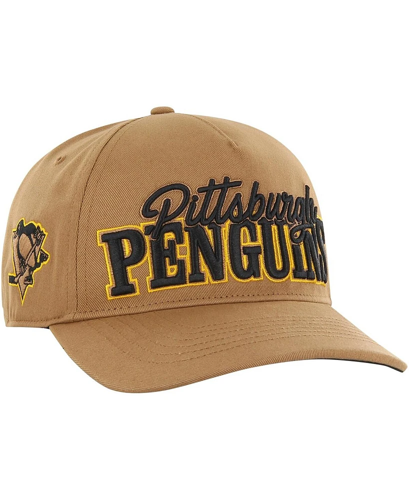 Men's '47 Brand Tan Pittsburgh Penguins Barnes Hitch Adjustable Hat