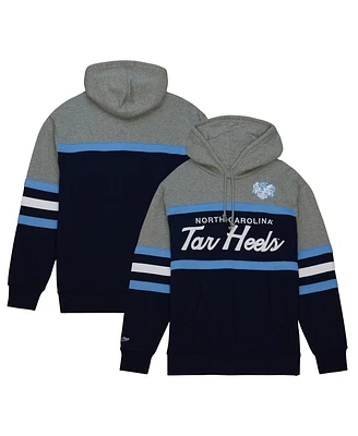 Men's Mitchell & Ness Navy North Carolina Tar Heels Head Coach Pullover Hoodie