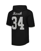 Men's Mitchell & Ness Bo Jackson Black Los Angeles Raiders Gridiron Classics Retired Player Name and Number Mesh Hoodie T-shirt