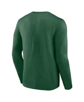 Men's Fanatics Green New York Jets Stack The Box Long Sleeve T-shirt