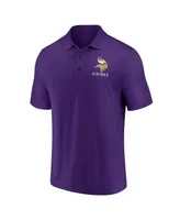 Men's Fanatics White, Purple Minnesota Vikings Lockup Two-Pack Polo Shirt Set