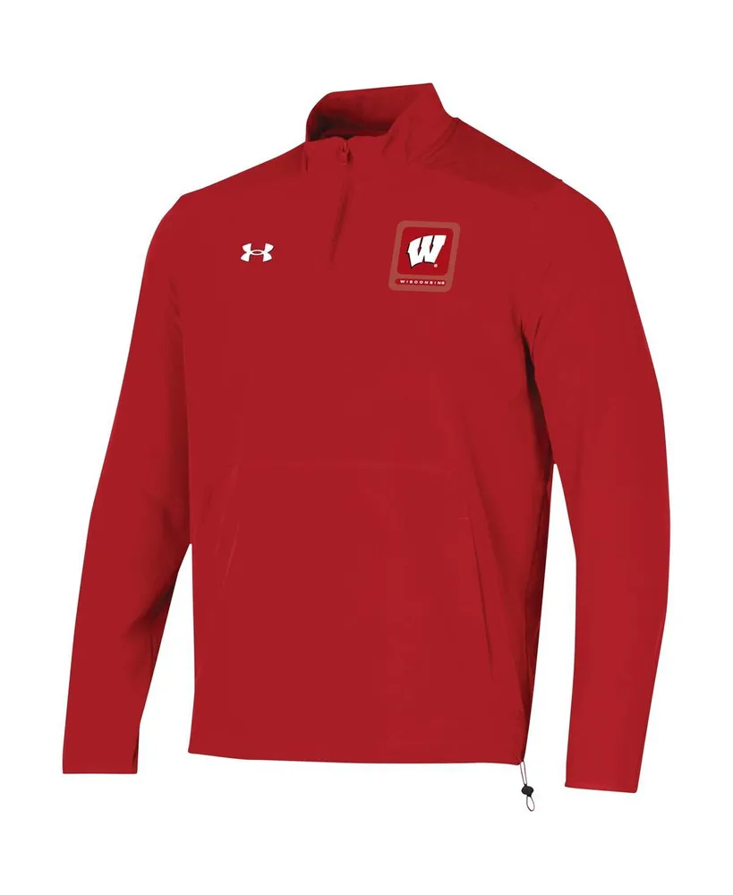 Men's Under Armour Red Wisconsin Badgers 2023 Motivate Half-Zip Top