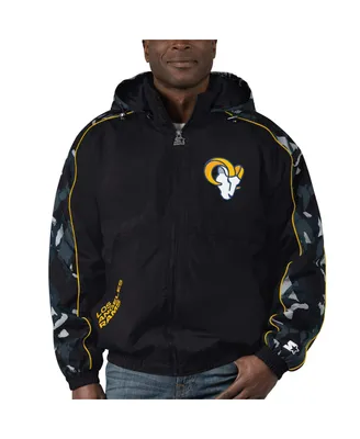 Men's Starter Black Los Angeles Rams Thursday Night Gridiron Full-Zip Hoodie Jacket