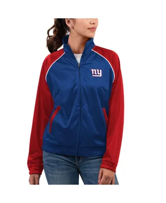 Women's G-iii 4Her by Carl Banks Royal New York Giants Showup Fashion Dolman Full-Zip Track Jacket