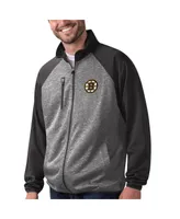 Men's G-iii Sports by Carl Banks Black Boston Bruins Runners Raglan Full-Zip Track Jacket