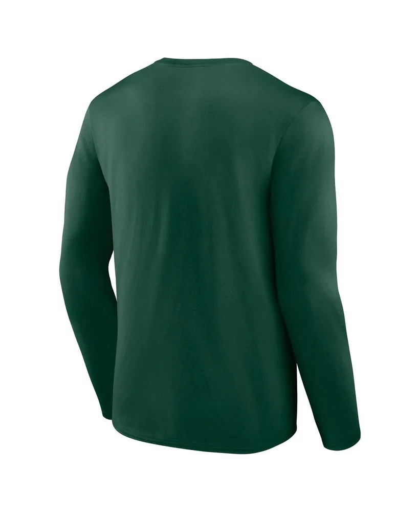 Men's Fanatics Green Michigan State Spartans Campus Long Sleeve T-shirt