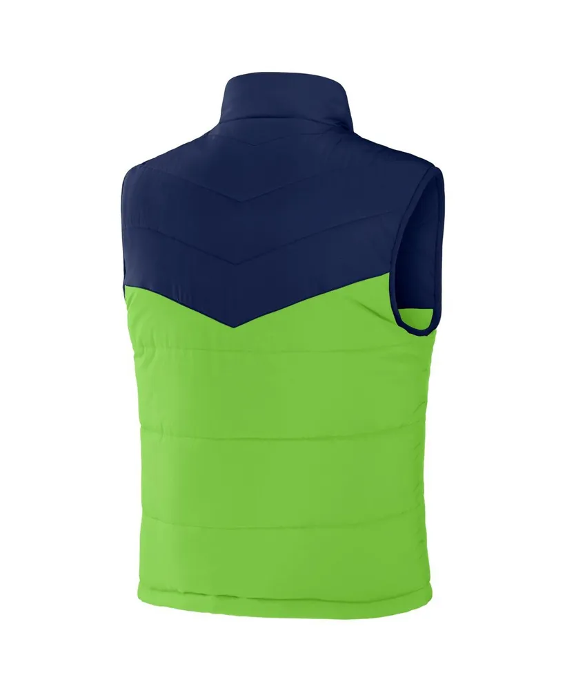 Men's Nfl x Darius Rucker Collection by Fanatics Navy Seattle Seahawks Colorblocked Full-Zip Vest