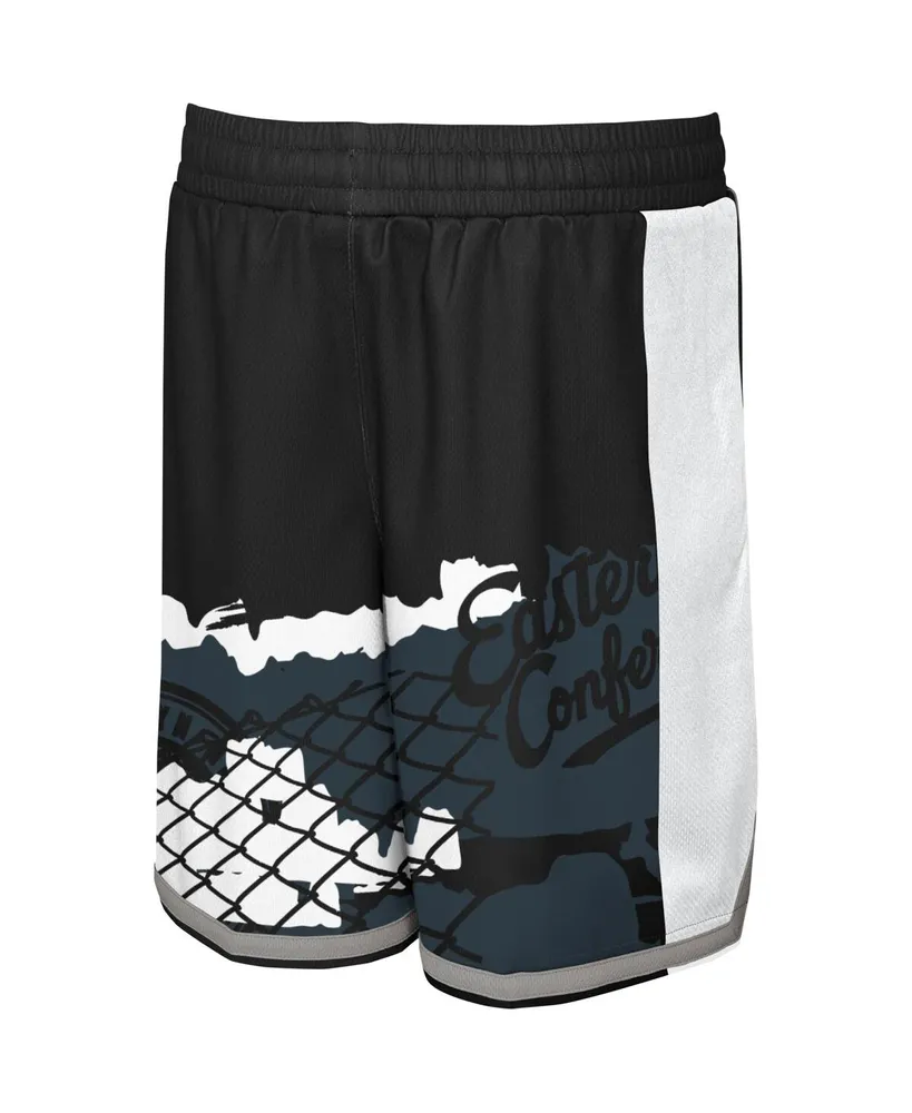 Big Boys Black Brooklyn Nets Fade Away Shorts