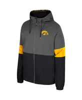 Men's Colosseum Charcoal Iowa Hawkeyes Miles Full-Zip Jacket