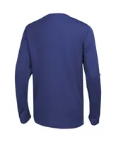 Men's Royal New York Giants Side Drill Long Sleeve T-shirt