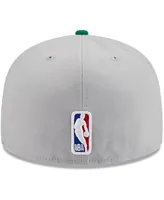 Men's New Era Gray, Kelly Green Boston Celtics Tip-Off Two-Tone 59FIFTY Fitted Hat