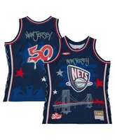 Men's Mitchell & Ness x Tats Cru Navy New Jersey Nets Hardwood Classics Fashion