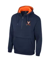 Men's Colosseum Navy Virginia Cavaliers Team Half-Zip Pullover Hoodie