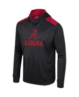 Men's Colosseum Black Alabama Crimson Tide Warm Up Long Sleeve Hoodie T-shirt