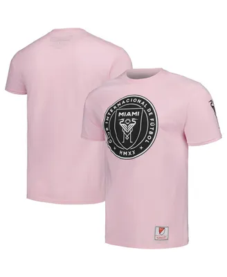 Men's Mitchell & Ness Pink Inter Miami Cf Team Trio Lockup T-shirt