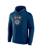 Men's Fanatics Navy San Diego Fc Primary Logo Fleece Pullover Hoodie