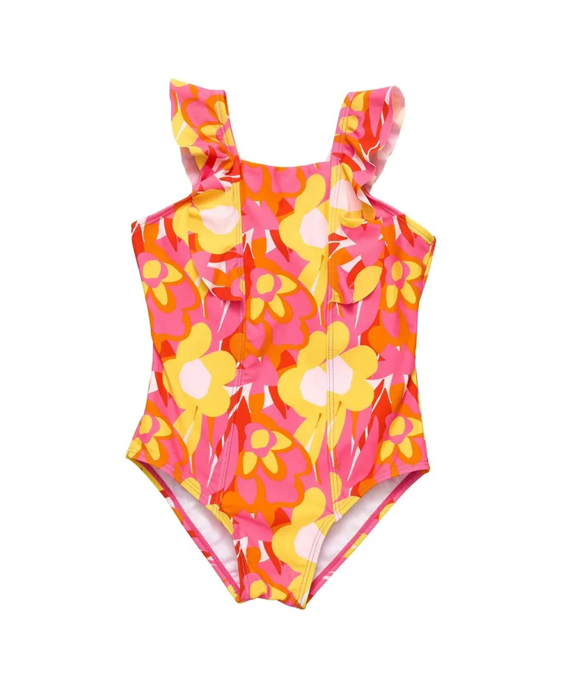 Pop of Sunshine Ruffle Shoulder Swimsuit Girls Infant