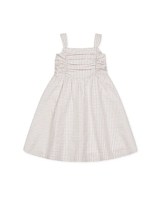 Hope & Henry Girls' Sleeveless Ruched Bodice Party Dress