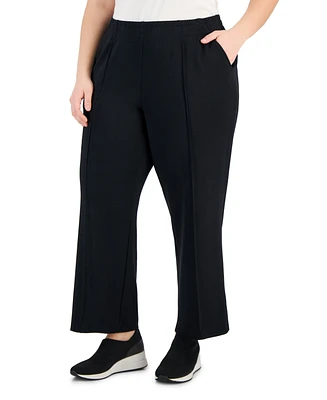 Id Ideology Plus High Rise Wide Leg Sweatpants, Created for Macy's