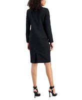 Le Suit Button-Up Slim Skirt Suit, Regular and Petite Sizes