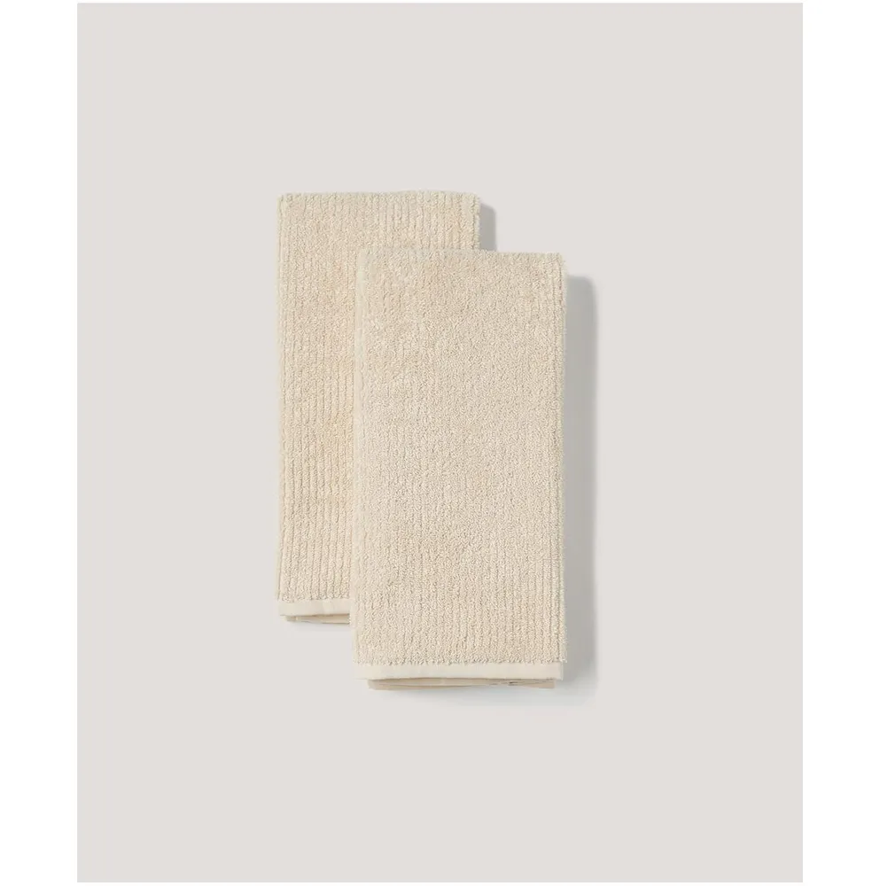 Organic Cotton Spa Rib Hand Towel 2-Pack