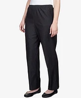 Alfred Dunner Classics Denim Pull-On Straight-Leg Pants