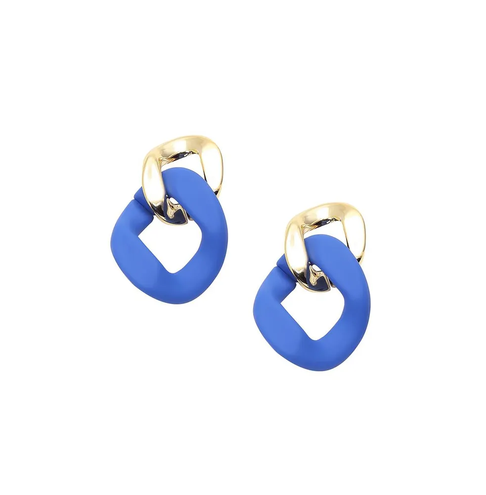 Sohi Women's Chain-link Drop Earrings