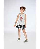 Girl Short With Knots Vichy Black And White - Toddler Child